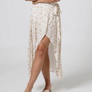 NWT FLORAL JACQUARD SURPLICE SKIRT